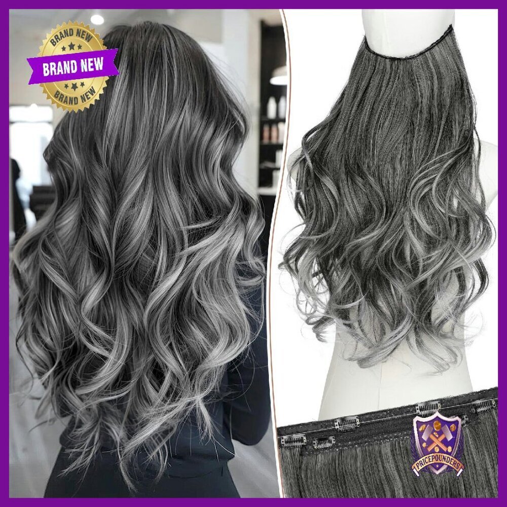 20-Inch Invisible Wire Hair Extensions with 6 Secure Clips